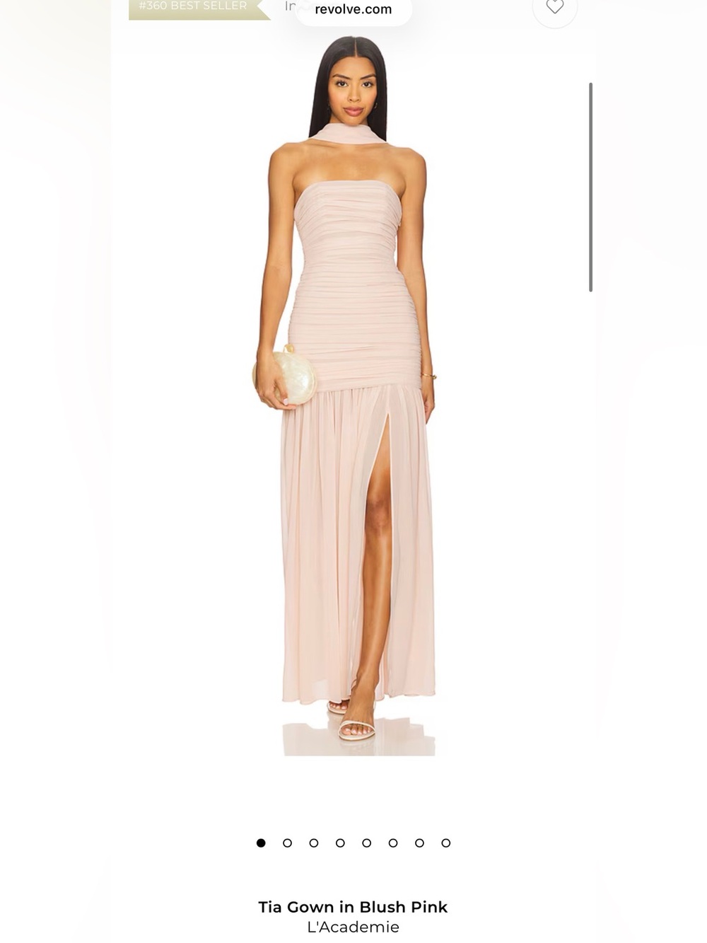 L'Academie Tia Gown in Blush Pink